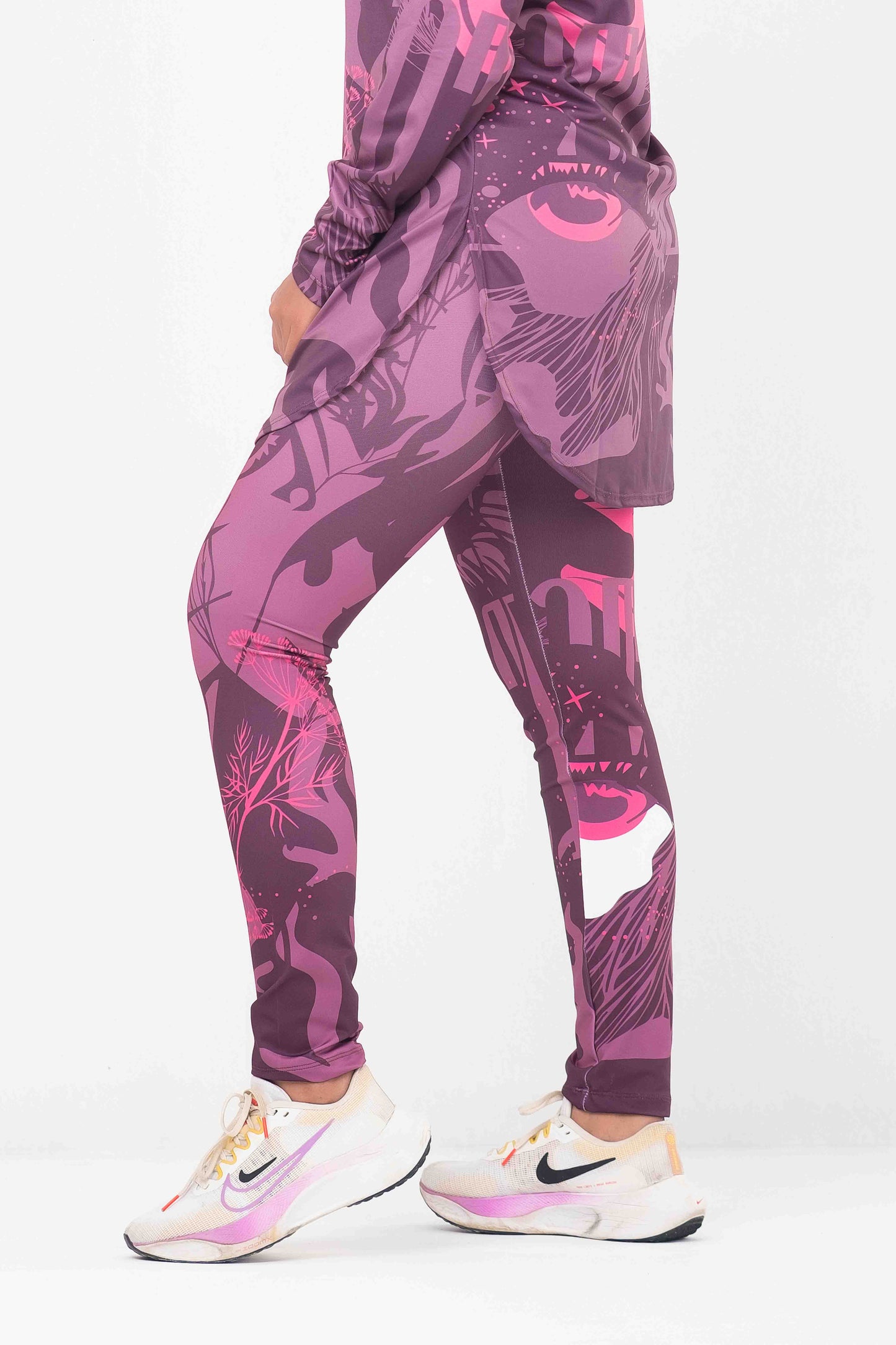 ZenLine Printed Workout Leggings – High-Waisted, Stretchable & Stylish