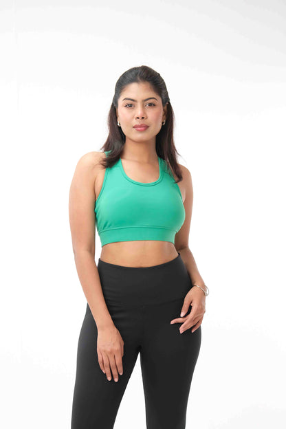 ZotoSculp Padded Sports Bra – High Support, Soft & Sweatproof Gym Bra