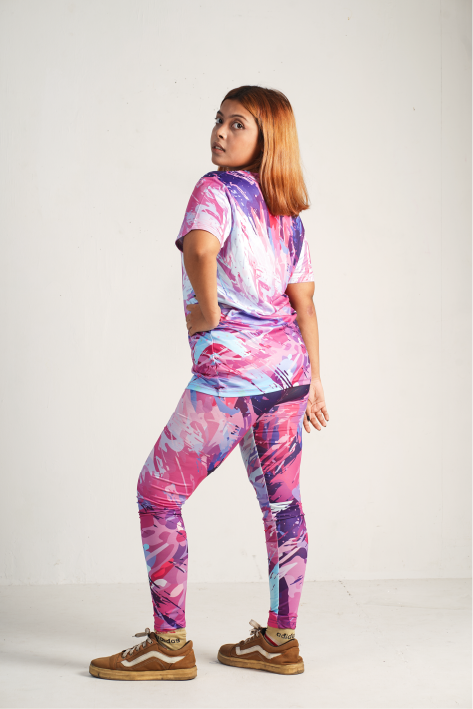 Women's FloraFlow Short Sleeve Dry-Fit T-Shirt for Gym & Activewear TS24