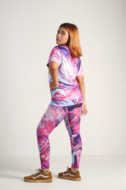 Women's FloraFlow Short Sleeve Dry-Fit T-Shirt for Gym & Activewear TS24