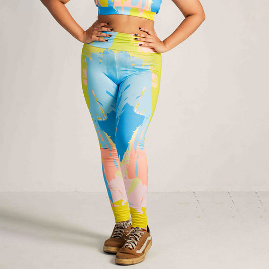 HueMotion Printed Workout Leggings – High-Waisted, Stretchable & Stylish Gym Wear