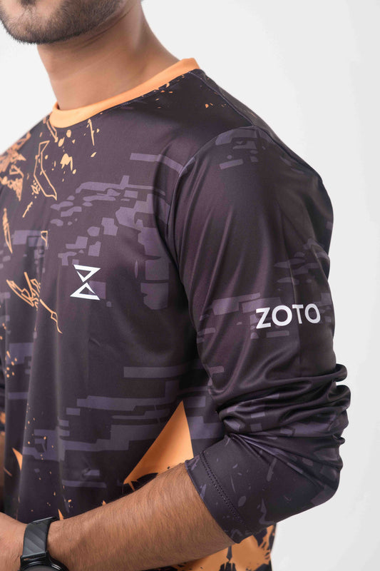 Men's Energy Orange Long Sleeve T-Shirt – Workout & Training Activewear