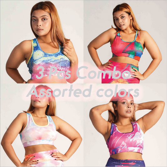 3Pcs Sports Bra Combo BRC1