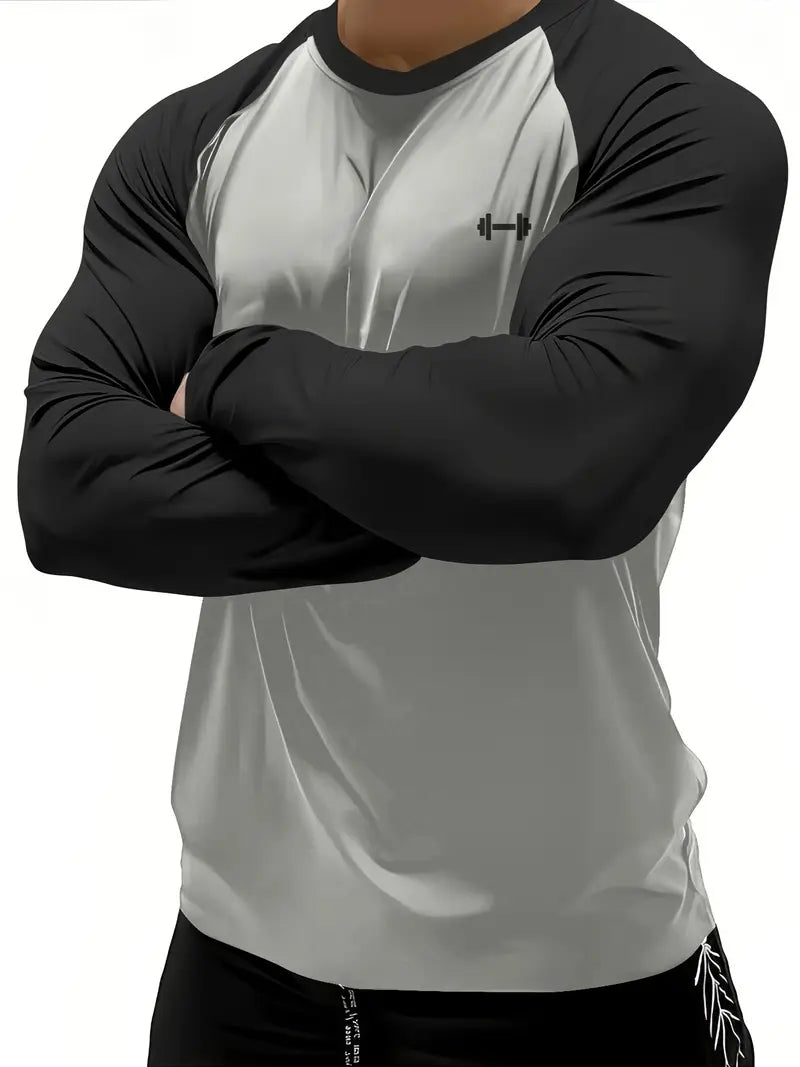 Men'S Slim-Fit Athletic Long Sleeve T-Shirt three pcs combo